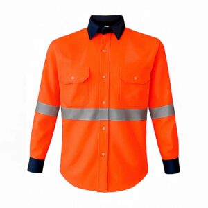 Camisa Gabardina - Naranja Neón (Modelo 2)